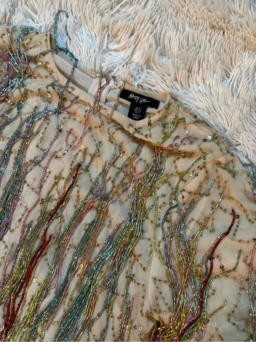 Nasty Gal Beaded Mini Shift Dress - Picture 5 of 6
